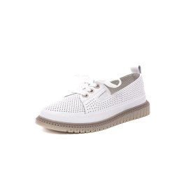 Pantofi de vară damă Pass Collection din piele naturală perforată 7IKL60015B 13-N