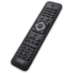 Telecomanda universala Savio RC-10, pentru Philips Smart TV, Infrarosu, Negru