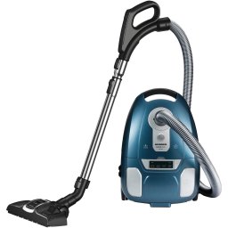 Aspirator cu sac Heinner LumaClean HVC-MLED700BL, 700W, putere aspirare 180W, display LED, telecomanda pe maner, filtru HEPA 13, sac textil: 3.5L, tub telescopic metalic, Albastru