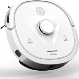 Robot de aspirare Heinner HI-Robo HRVC-M33WH, WI-FI, aspirator si mop, 14.4V- 3350 mAh, putere aspirare 2000Pa, motor BLDC, navigatie LDS, autonomie 180 min, recipient praf 600 ml, rezervor apa 250 ml, Alb