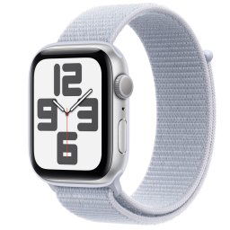 Smartwatch Apple Watch SE2 v3 GPS, 44 mm, carcasa Silver Alu, Cloud Sport Loop, Bleu