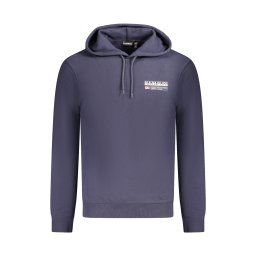 Hanorac barbati, cu mini imprimeu cu logo, Regular fit, Bleumarin (Marime: S)