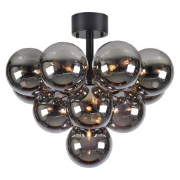 Markslöjd 108845 - Lustră aplicată MERLOT 13xG9/18W/230V Ø 56 cm negru/fumuriu