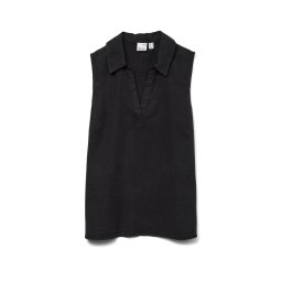 VERO MODA Top Vmharper Sl Collar Short Tencel 10283751 BS000031 black denim