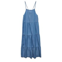 VERO MODA Rochie Vmfleur Sl 7/8 Layer Tencel 10326075 BS000065 medium blue denim