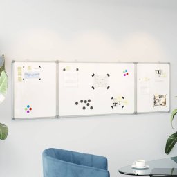 Tabla magnetica pliabila, alb, 160x60x1,7 cm, aluminiu GartenMobel Dekor