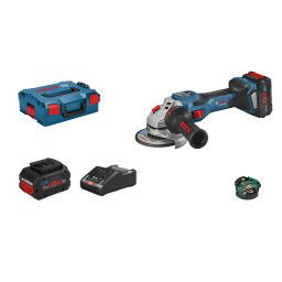 BOSCH GWS 18V-15 SC Polizor unghiular cu regulator brushless BITURBO, cu 2 acumulatori ProCore Li-Ion, 8Ah, diametru disc 125 mm + L-BOXX Diametru disc 125 mm