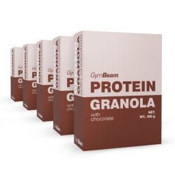 GymBeam Granola proteică cu ciocolată 5 x 300 g
