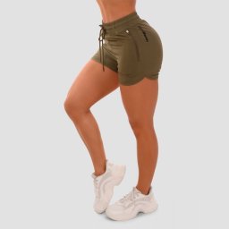 GymBeam Pantaloni scurți pentru femei TRN Olive L