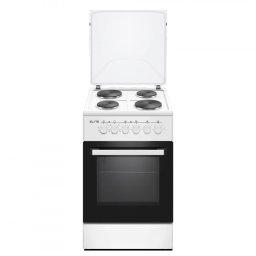 Aragaz electric ELITE FSEC-0516W, 1500W, Ventilator, Usa dubla din sticla, Alb