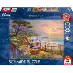 Schmidt Spiele Thomas Kinkade Studios: Disney - Donald and Daisy A Duck Day Afternoon, Jigsaw Puzzle (1000 pieces)