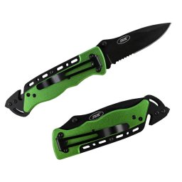 Cutit pliabil cu sistem pentru spart geamuri si taiat centura de siguranta, lama 80 mm