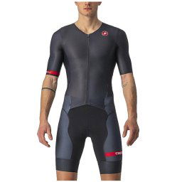 Castelli - costum trisuit triatlon pentru barbati, maneca scurta Free Sanremo SS Suit - negru