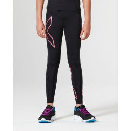 2XU - Colanti compresie pentru copii Girl`s Compression Tights - negru-roz