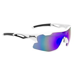 Spiuk - ochelari soare sport - Jifter - rama alba cu negru - lentila oglinda albastra cat. 3 + lentila transparenta