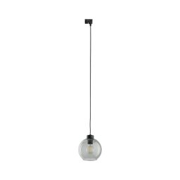 Lustră pe cablu pentru sistem de șină CUBUS 1xE27/15W/230V negru/negru fumuriu