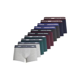 JACK & JONES Boxeri gri închis / gri amestecat / verde închis / roșu vin