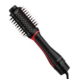 Perie electrica fixa REVLON One-Step Volumiser PLUS RVDR5298E, Cap detasabil, 4 Trepte de temperatura, Tehnologie cu ioni Tourmaline, Ceramica si titan, Negru-Rosu