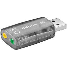 Placa sunet USB la 2 x 3.5 mm stereo Goobay