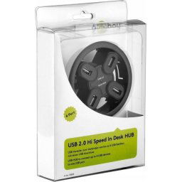 Hub USB 2.0 4 porturi montabil in birou Goobay