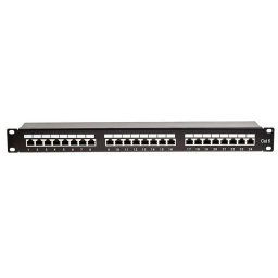 Patch panel 24 porturi RJ45 FTP cat5E montabil in rack 19"" 1U sertizare Krone 110 PBPP33