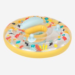 Colac scaun de piscină cu mânere Allfish Galben Copii 7-15kg