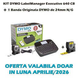 Imprimanta de etichete DYMO LabelManager Executive 640 CB AZERTY Bluetooth cu ecran color si etichete pana la 24 mm 2202107
