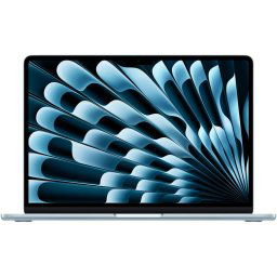 Laptop Apple MacBook Air 13", cu procesor Apple M4, 10 nuclee CPU si 8 nuclee GPU, 16GB RAM, 256GB, Sky Blue, Tastatura Internationala, Manual RO
