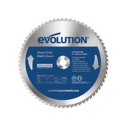 Disc pentru fierastrau circular, taiere otel Evolution M255TCT-52MS-1396, O255 x 25.4 mm, 52 dinti
