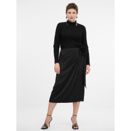 Fustă midi neagră ORSAY
