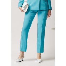 Pantaloni Moze office conici din stofa bleu