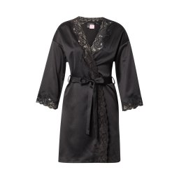 Lauren Ralph Lauren Halat pentru dimineață 'SIGNATURE SATIN' negru