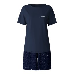 CALIDA Pantaloni scurți bleumarin / alb