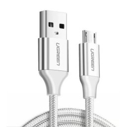 Cablu USB la Micro USB, 1 m, alb