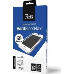 Sticla securizata 3mk HardGlass Max Privacy pentru Apple iPhone 11, Filtru de Intimitate, Margine Neagra