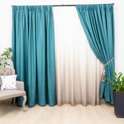 Draperie opaca, Hiko Deluxe Blackout 100% verde, cu rejansa, 1 bucata