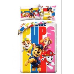 Paw Patrol: Set lenjerie de pat, bumbac - 140 x 200 cm