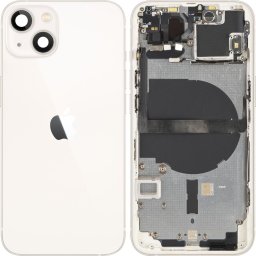 Piese si componente Capac Baterie Apple iPhone 13 mini, Cu Carcasa Mijloc, Alb (Starlight), Swap
