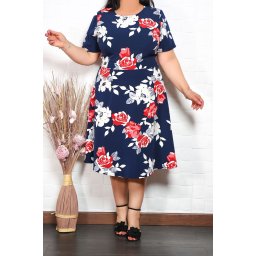 Rochie in clos cu imprimeu Gloris Floral
