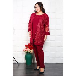 Compleu Elegant din 3 piese Fiesta Bordo