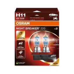 Set 2x Bec auto NIGHT BREAKER H11 PGJ19-2/55W/12V - Osram