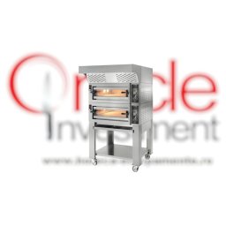 Cuptor profesional Pizza napoletană GAM KING 4+4 TOP, cu suport și hotă