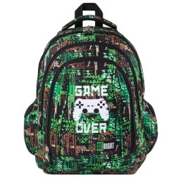 Ghiozdan St.Right, 4 Compartimente, Ergonomic, Impermeabil, Game Over BP04 43x32x20cm