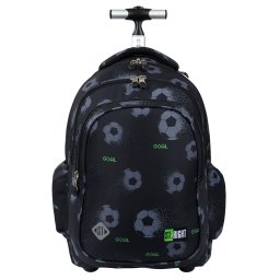Ghiozdan Troler, St.Right, Roti Silicon, Impermeabil, Pixel Balls TB01, 44x32x25cm