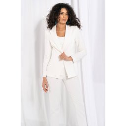 Sacou alb Hermosa Oana – Croială cambrată