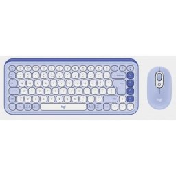 Kit tastatura si mouse Logitech Pop Icon Combo, Bluetooth, Mov