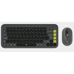 Kit tastatura si mouse Logitech Pop Icon Combo, Bluetooth, Layout US, Negru