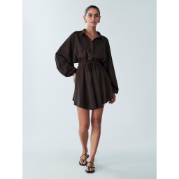 St MRLO Rochie tip bluză 'SHAUNA' maro