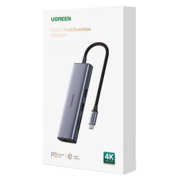 Hub USB-C CM512 (90568), 2 x USB-A 3.0 - 1 x USB-C - 1 x HDMI - 1 x RJ45 - 1 x SD - 1 x microSD, Gri
