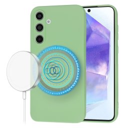 Husa Samsung Galaxy A55 5G - Techsuit SoftFlex MagSafe - Mint Green
